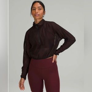 Lululemon Reversible Mesh 1/2 Zip Black / Red Merlot